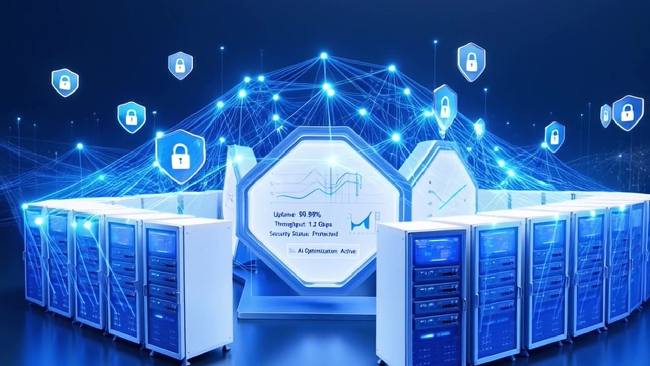 Data Center Servers with Digital Security Network and AI Optimization