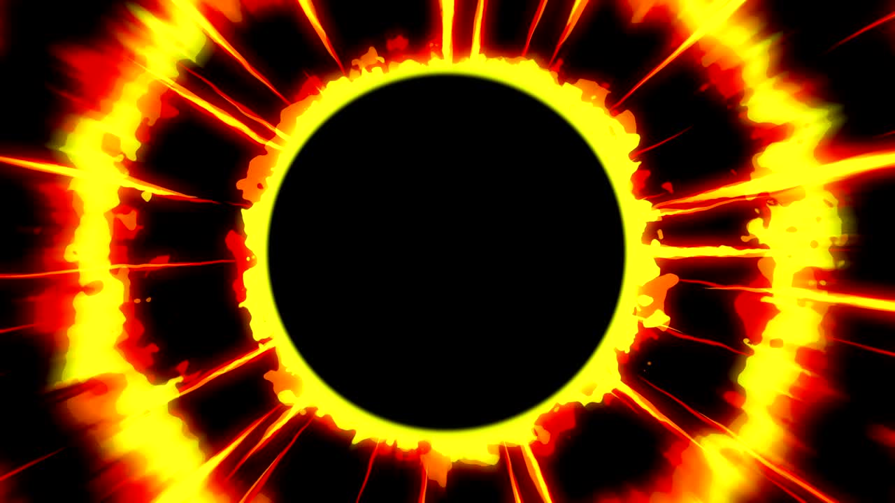 animación de relámpagos de fuego, animación de cómics de dibujos animados, fondo de bucle de llamas,