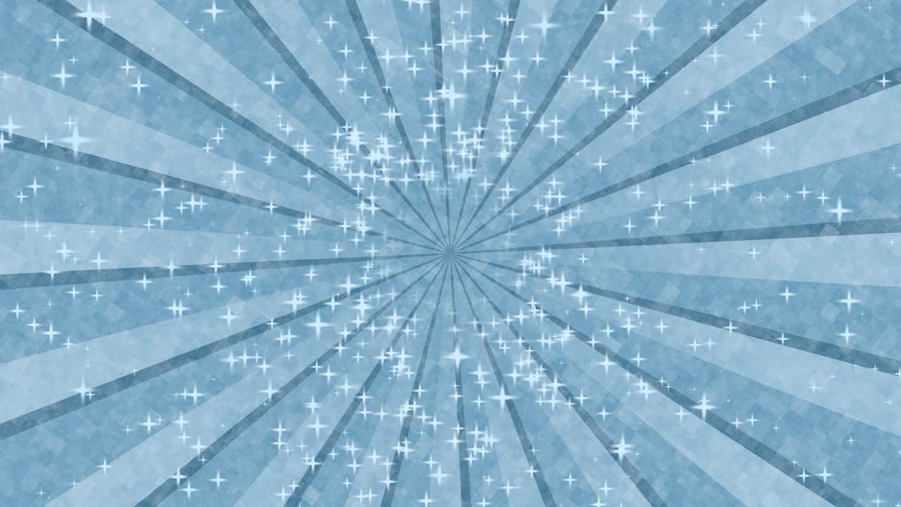 Stralende blauwe lijnen draaien rond het midden van de getextureerde achtergrond met fonkelende sterren