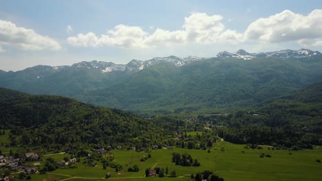 the julien alps viewd from lake bohinjvogel peak
