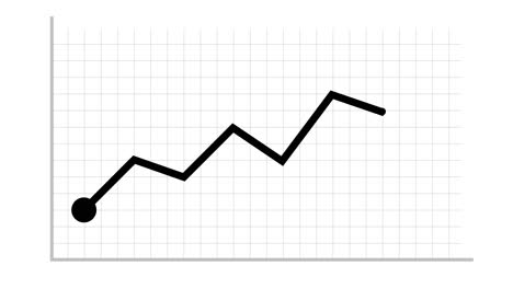 black line graph showing gains 2d animation 4k uhd