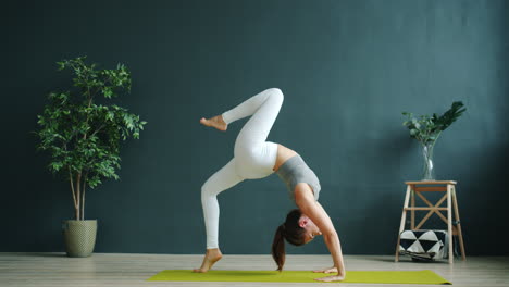 woman performing a backbend yoga pose