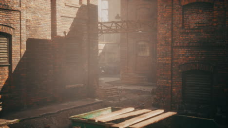 ruins of a very heavily polluted industrial factory