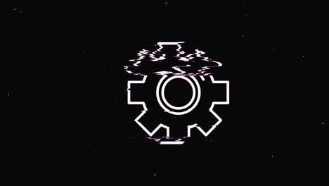 actualización de línea hud símbolo holográfico en pantalla de televisión digital vieja animación de glitch de bucle sin costuras. corazones. retro dinámico y alegre. imágenes de video coloridas y vintage.