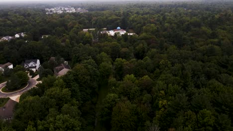 Neigen-Zu-Einer-Orthodoxen-Kirche-In-Muskegon,-Versteckt-In-Den-Bäumen