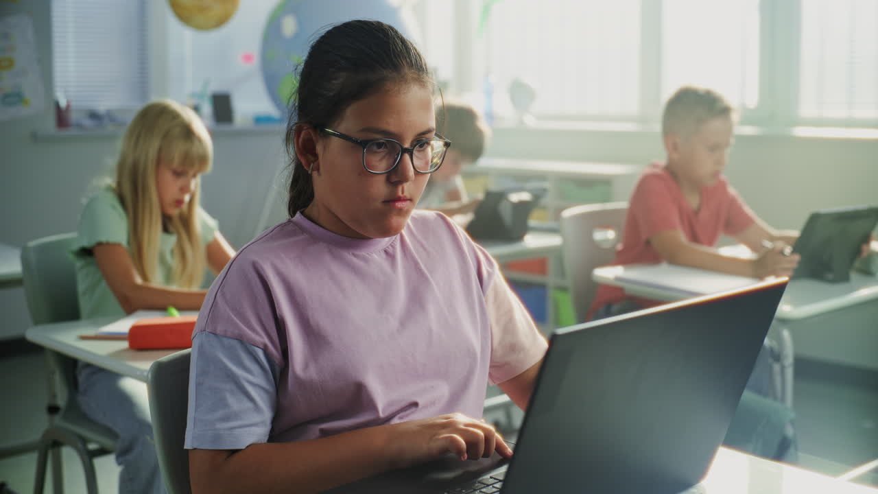 Students Learning with Technology in a Classroom