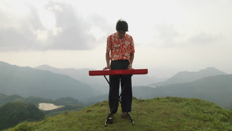 abstract music video filmed on the top of a hilltop in the mountians