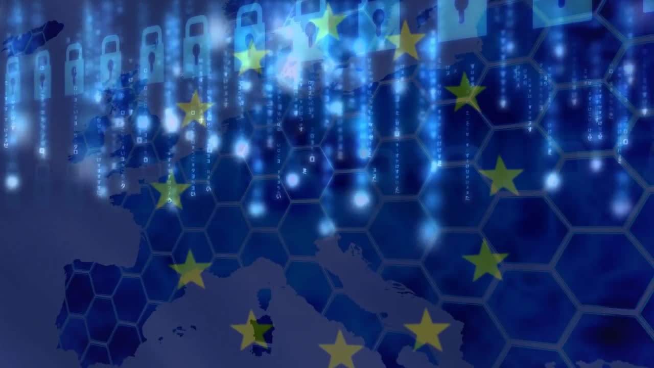 vídeo animado de iconos de seguridad en internet