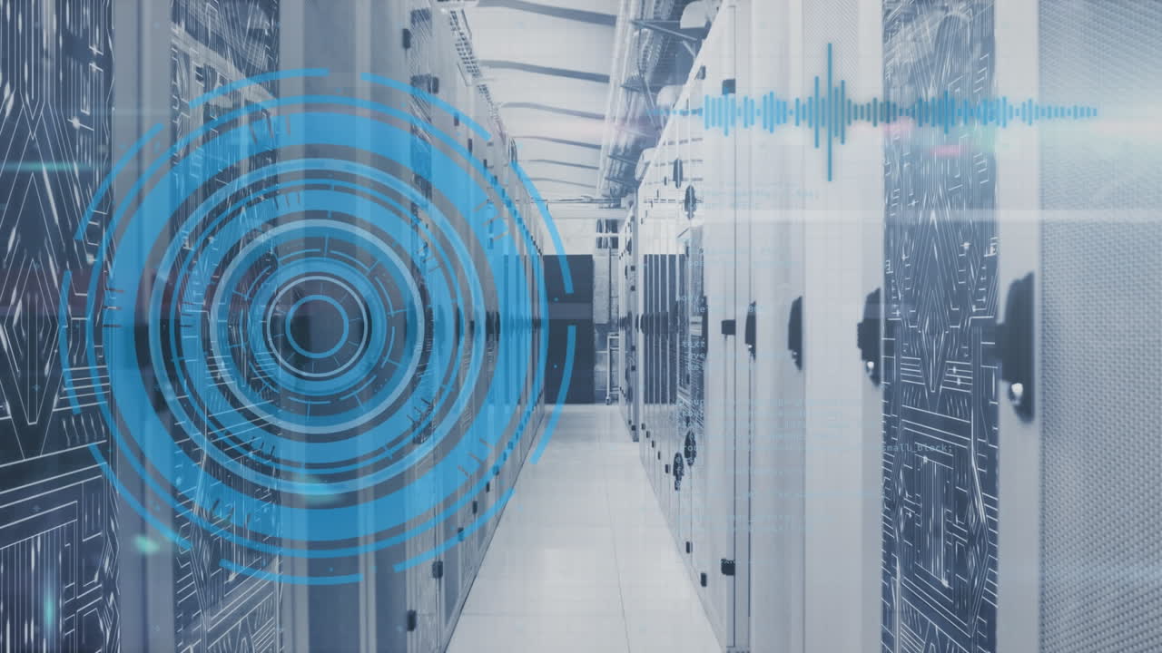 Animation of data processing over computer servers