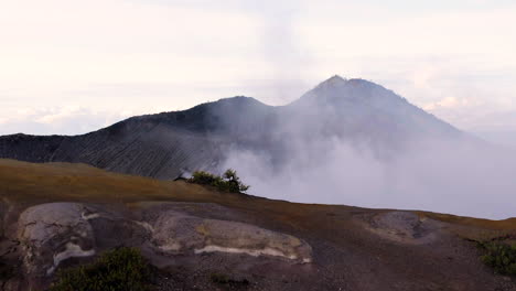 crater of ijen volcano, java, indonesia