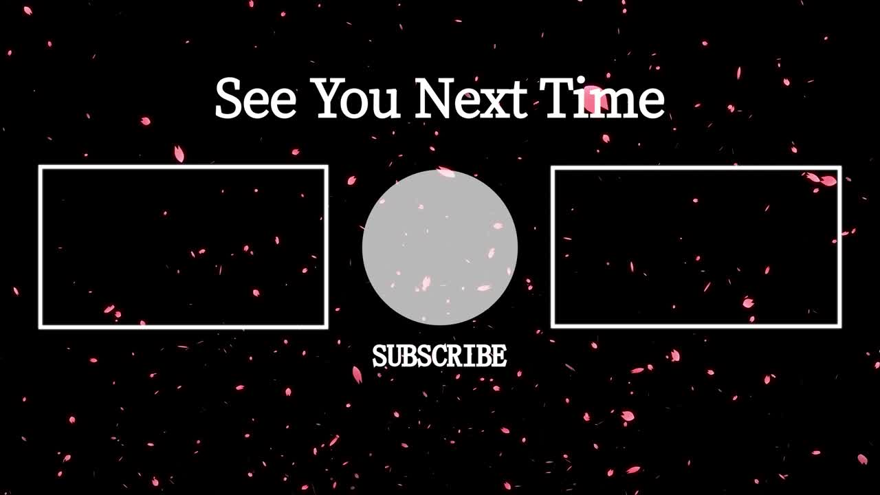 체리 꽃 잎자루 입자 끝 카드 끝 화면 모션 그래픽