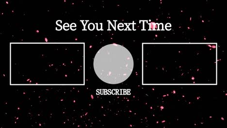 cherry blossom petals particles end card ending screen motion graphics
