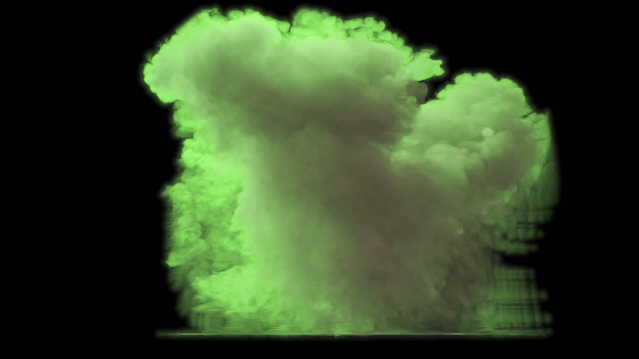 explosión de humo verde