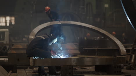 welding in a factory