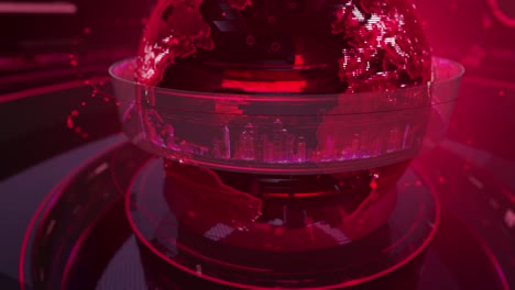 fondo de introducción de noticias del mapa del mundo digital 3d