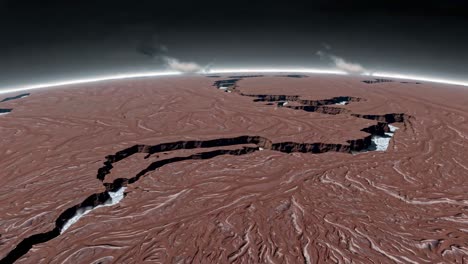 alien desert canyon landscape