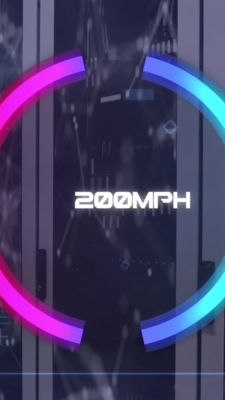 Animation of internet speed data processing over computer servers