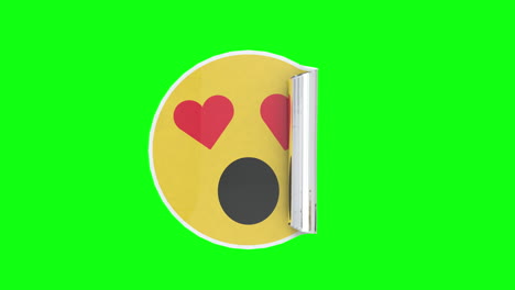 Emoji-Emoticono-Icono-Reacción-Pegatina-En-Cara-De-Amor