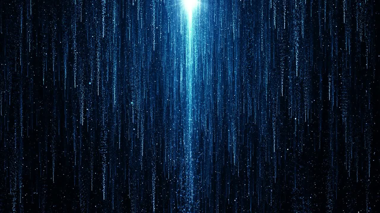 partículas de polvo azul abstracto luz bokeh títulos de movimiento bucle de fondo cinematográfico