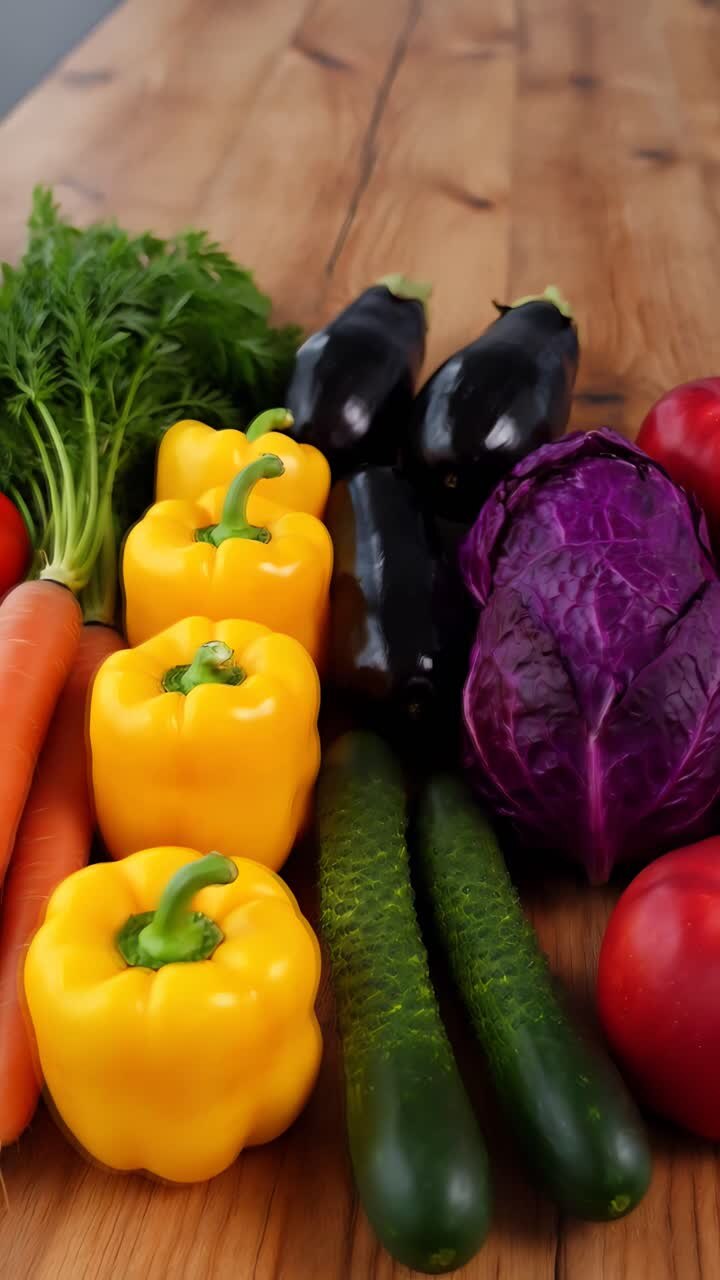 Fresh Organic Fruits and Vegetables 4K