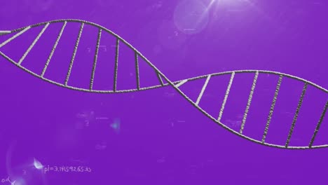 animation of light spots over dna strand