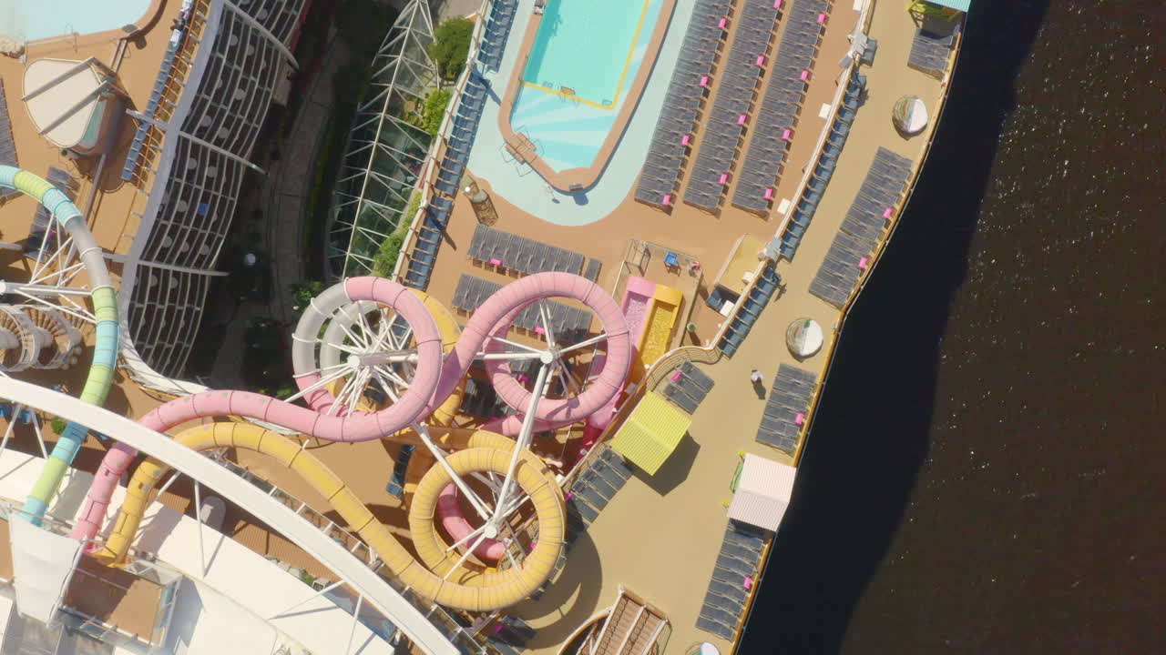 Aerial View of Cruise Ship Water Park