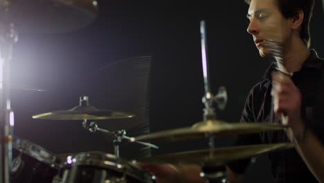 Drummer-Playing-Drum-Kit-Shot-On-R3D