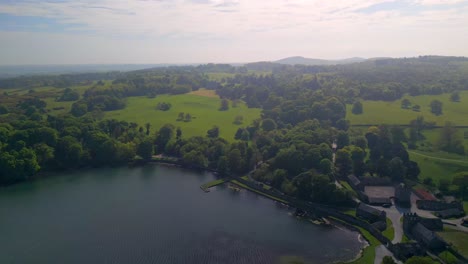 Aerial-shot-of-Strangford-Lough-in-County-Down,-Northern-Ireland