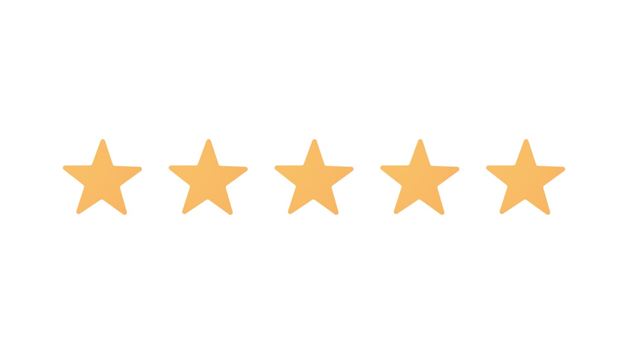 Five stars rating 3d. Alpha channel