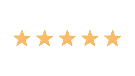 five stars rating 3d. alpha channel