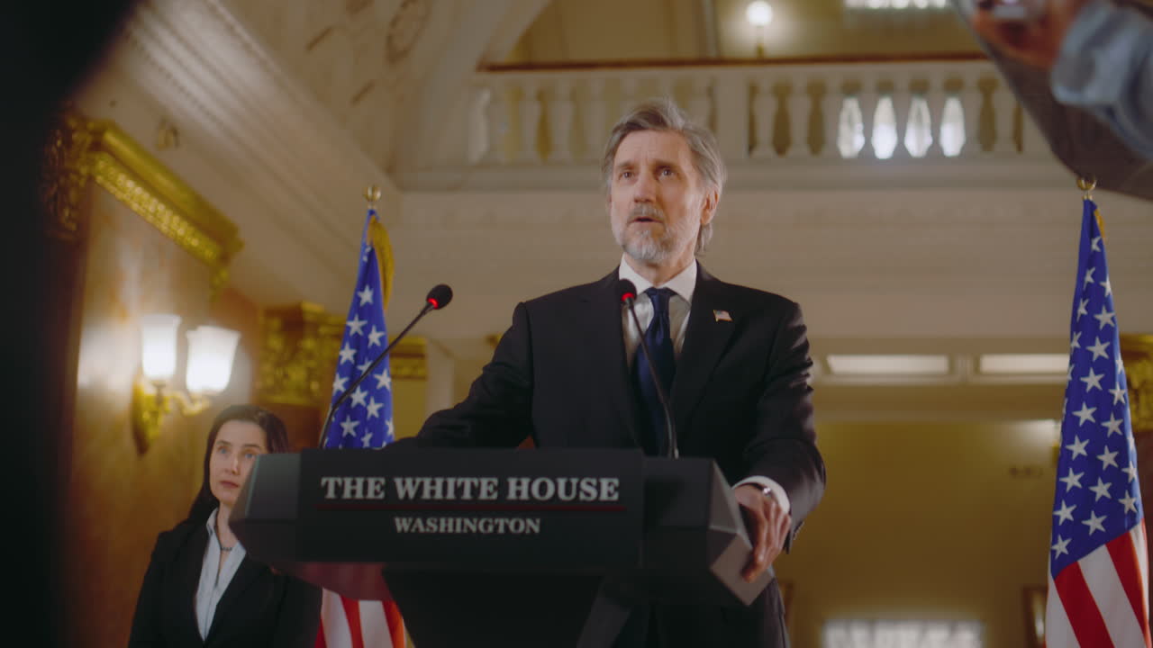 백악관에서 기자회견