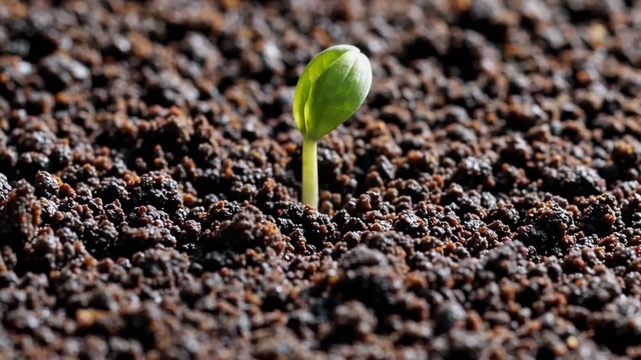 brote que emerge del suelo