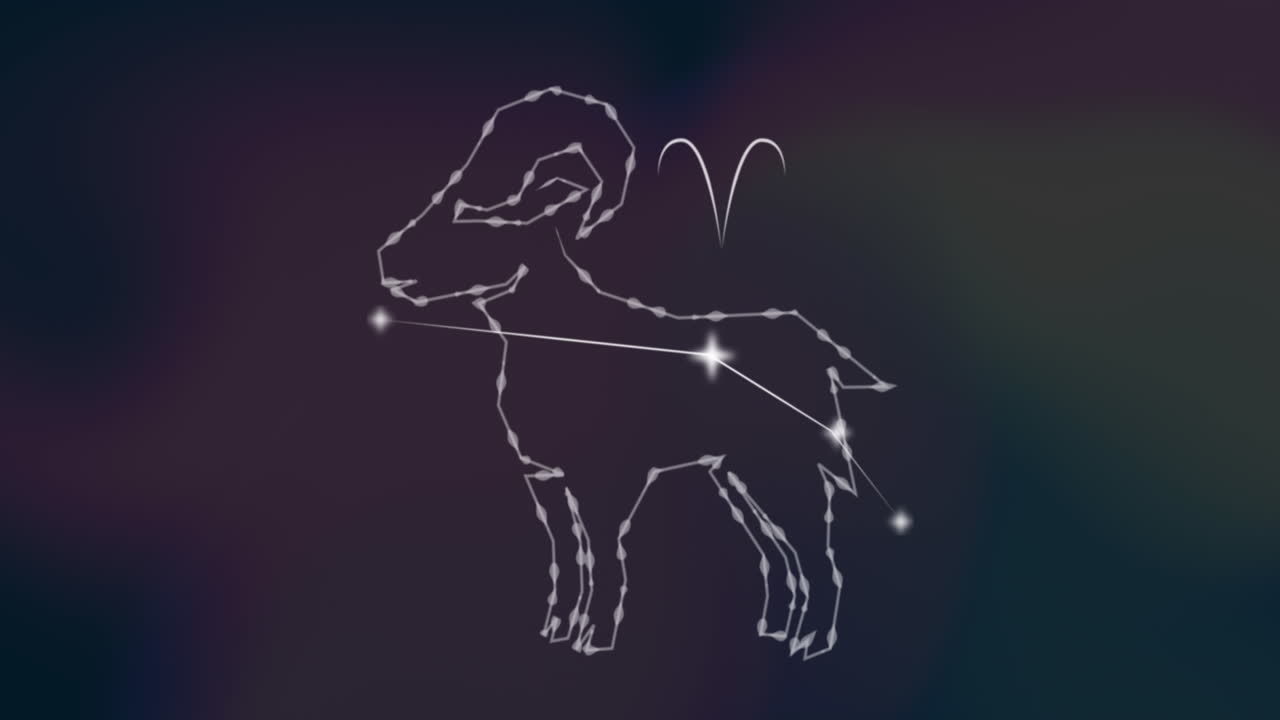 반이는 별과 함께 화려한 화려한 별의 별자리의 애니메이션