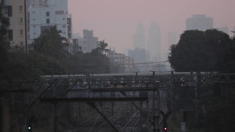 timelapse of mumbai local trains