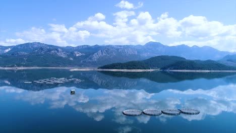 aerial view of fish farm