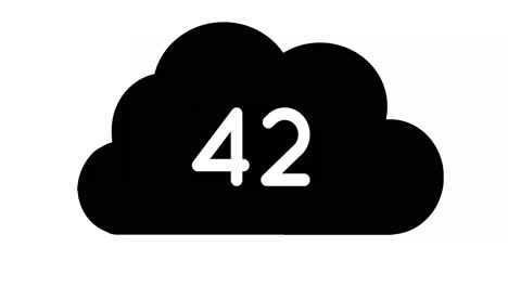 en una nube negra 4k números