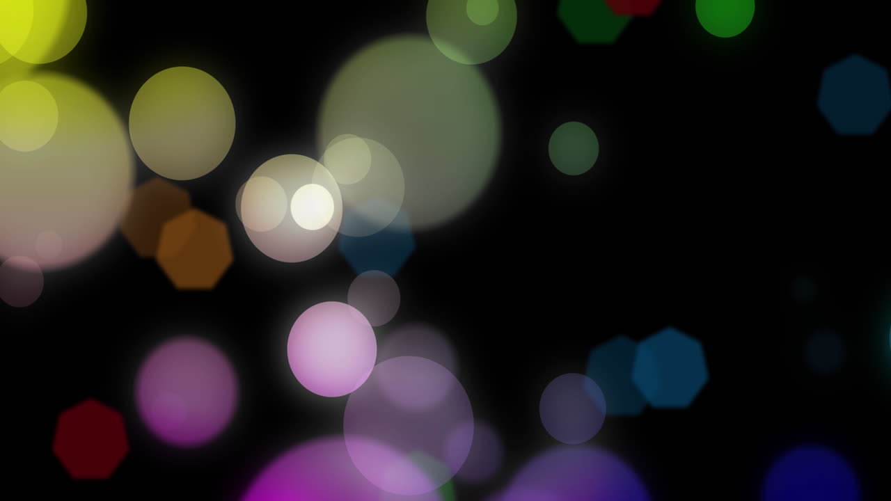 Animation of christmas fairy lights flickering over black background