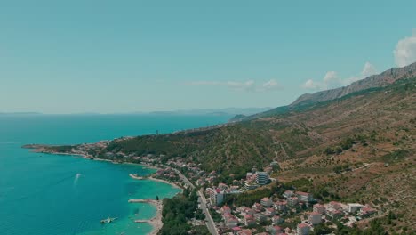 croacia costa aérea playas azul agua naturaleza limpio soleado vacaciones