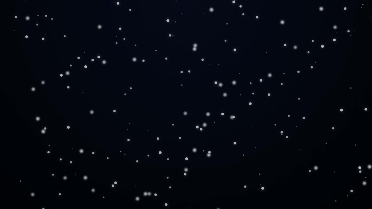 Abstract Motion Background with Floating White Particles on Dark Background