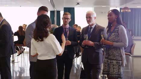 delegates network at conference drinks reception shot on r3d