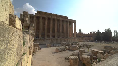 historic ancient roman bacchus temple in baalbek, lebanon