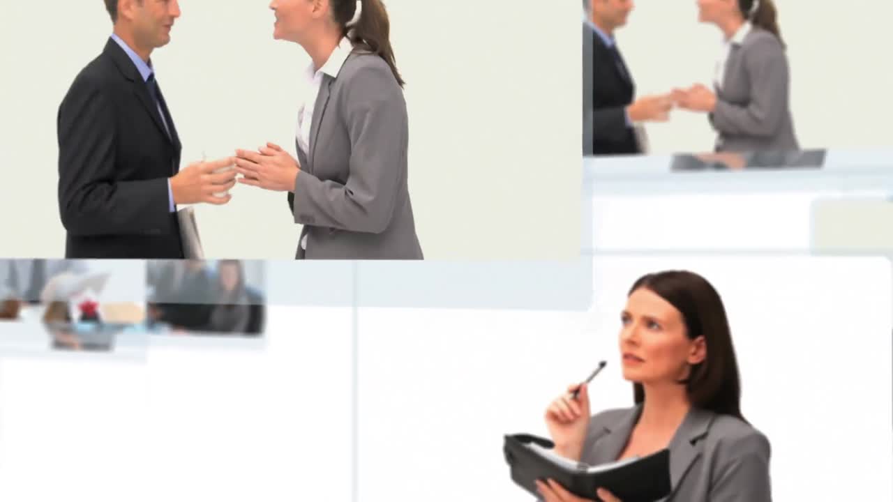 montaje de personas que trabajan