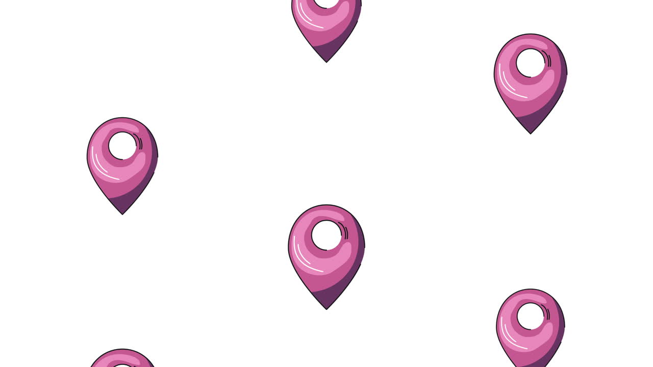 patrón de marcadores de ubicación rosados