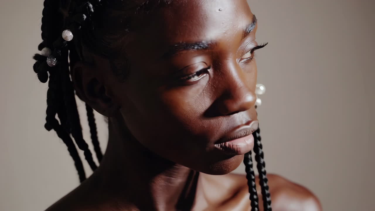 близкий портрет женщины с плетками