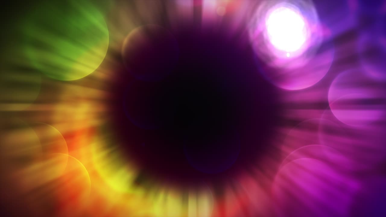 occhio astratto, con retina a gradiente di colore.