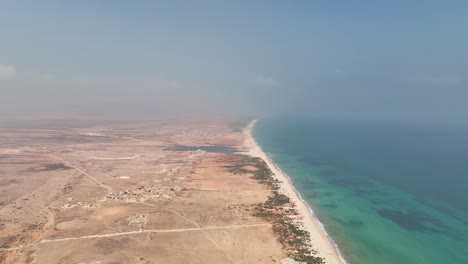 northern coastline of socotra island with clear water in yemen