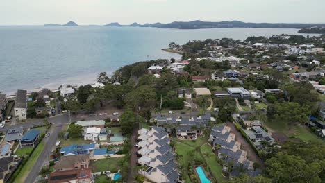 Wohnsiedlung-Von-Soldiers-Point-In-Salamander-Bay,-New-South-Wales,-Australien