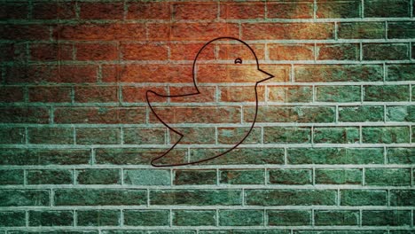 signo de corazón de neón en la pared de ladrillo 4k