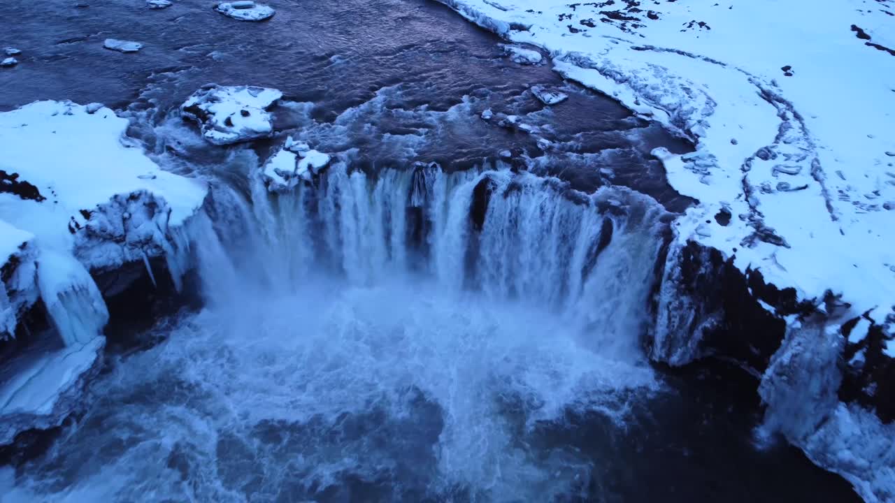 Frozen Waterfall in Winter | Premium Stock Video Footage