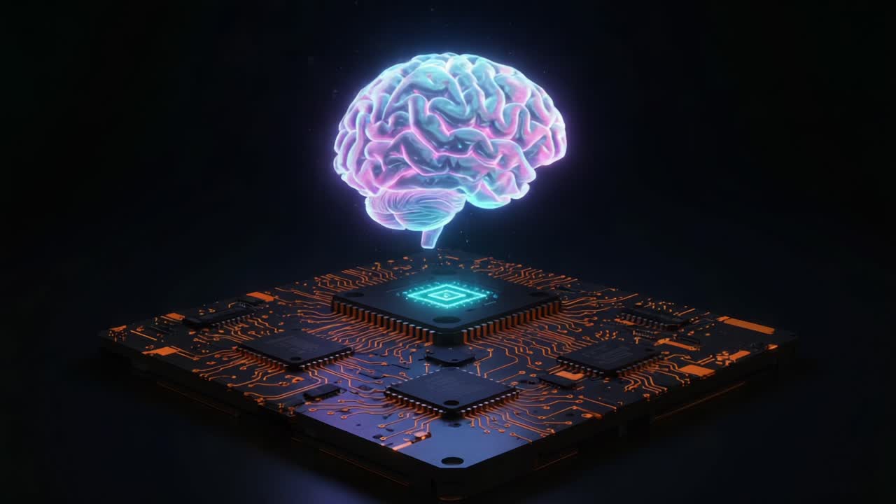 A Futuristic Visualization of a Brain Interacting with Advanced Technology, Merging Neural Networks and Computational Intelligence on a Microchip Framework